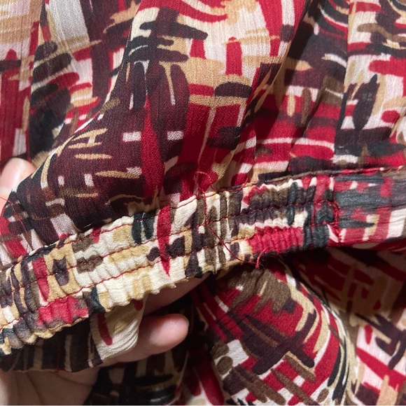 Dressbarn red and orange fall midi skirt women’s 18W - Picture 8 of 10